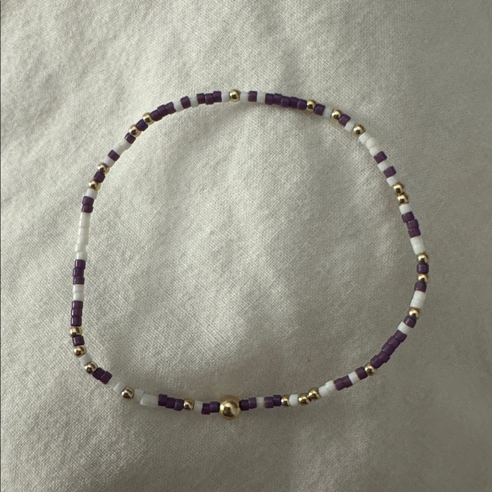 Gameday purple and white hope unwritten enewton bracelet